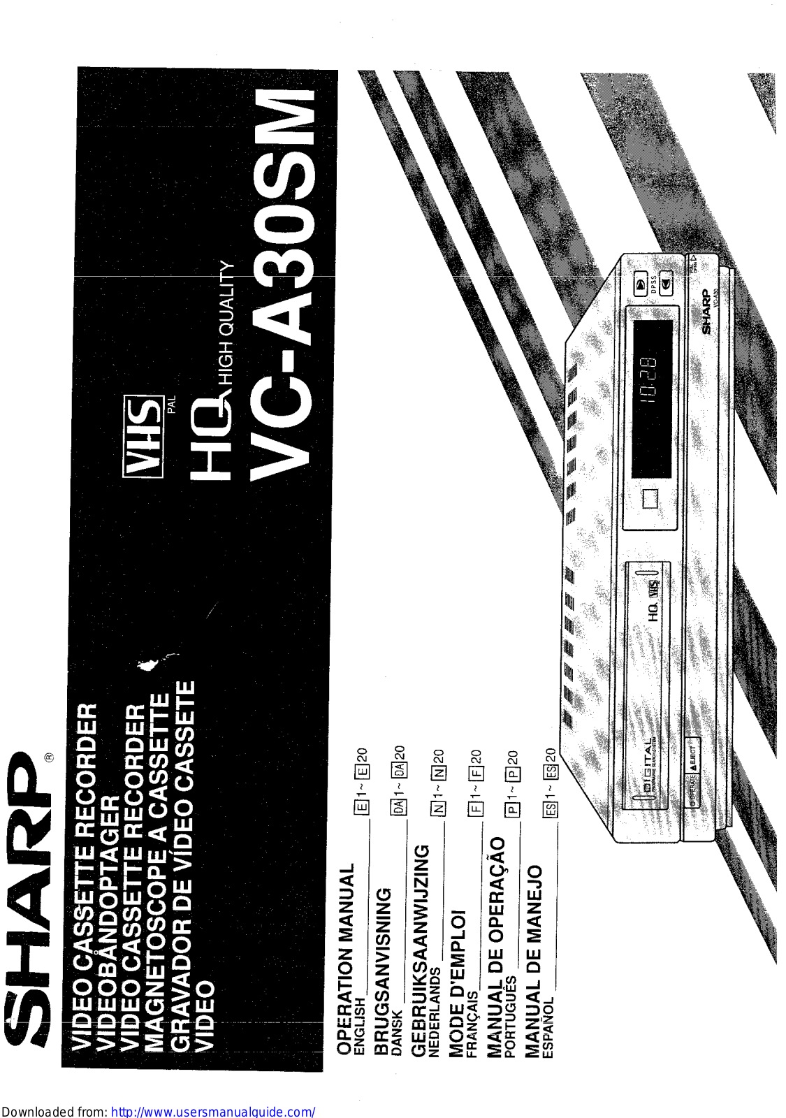 SHARP VC-A30SM User Manual