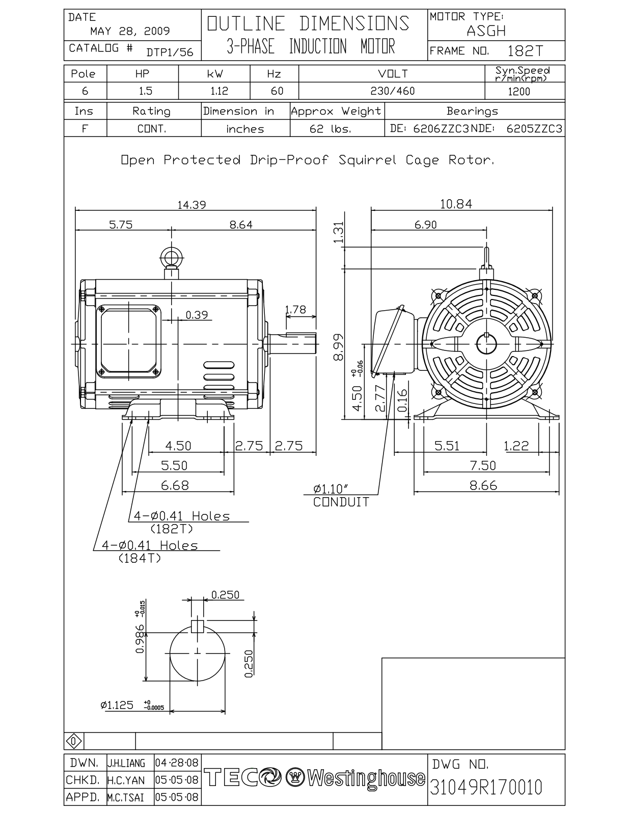 Teco DTP1/56 Reference Drawing