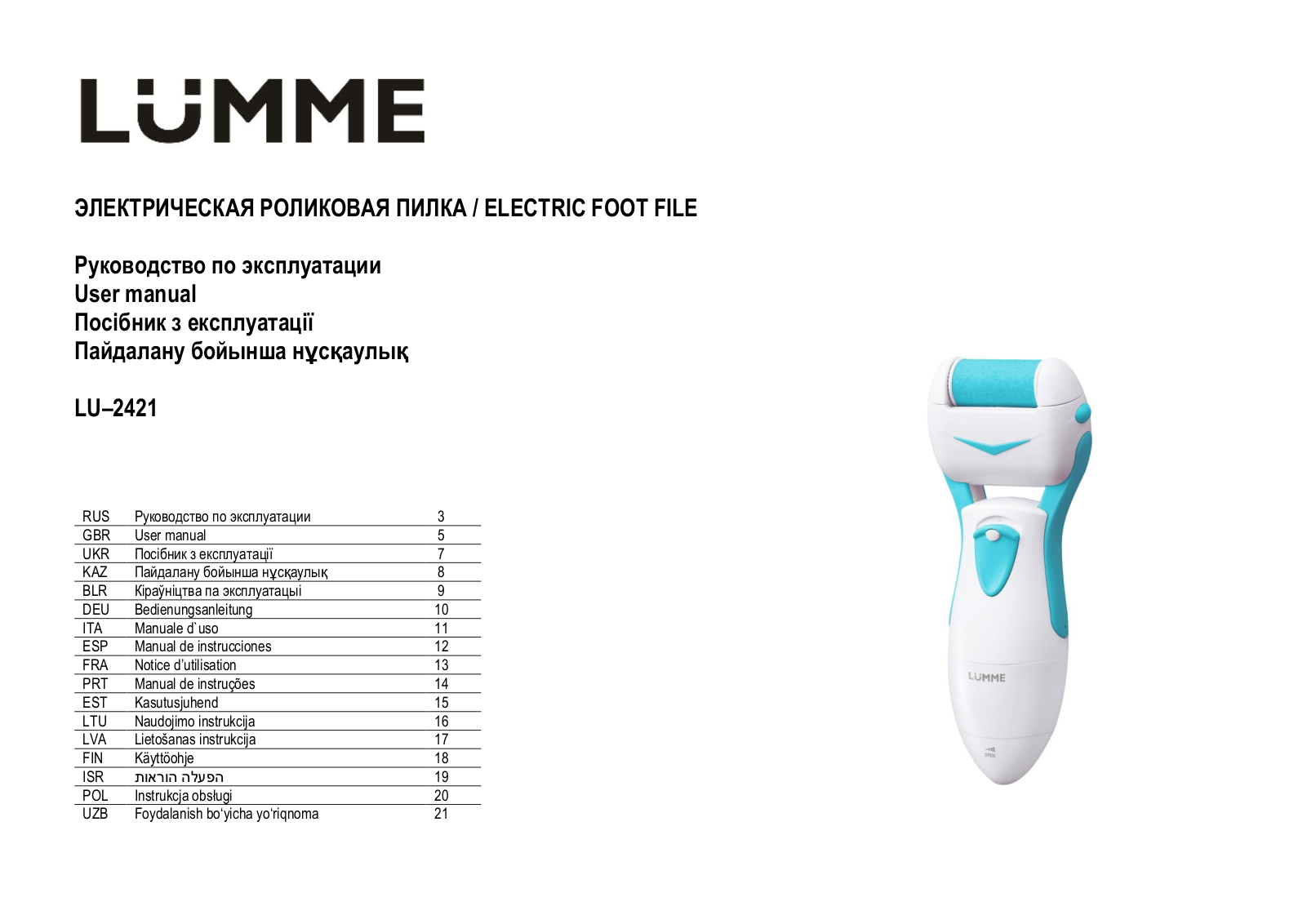 Lumme LU-2421 User Manual