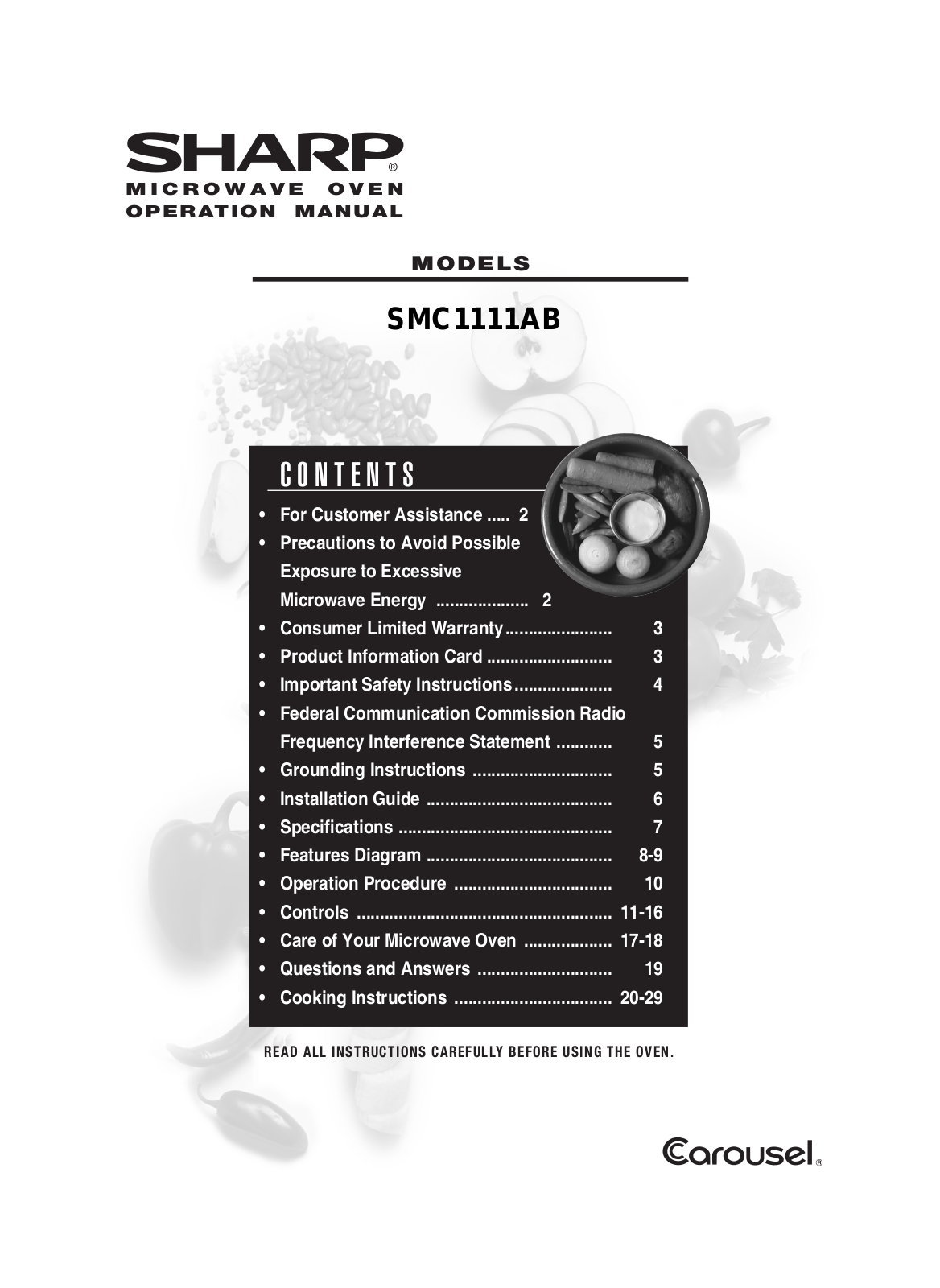 Sharp SMC1111AB User Manual