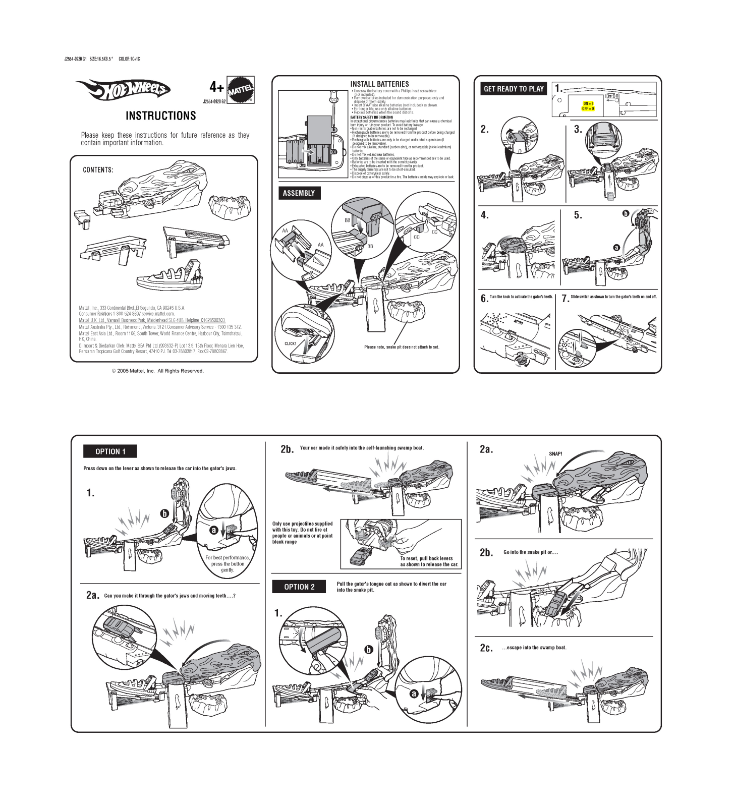 Fisher-Price J2554 Instruction Sheet