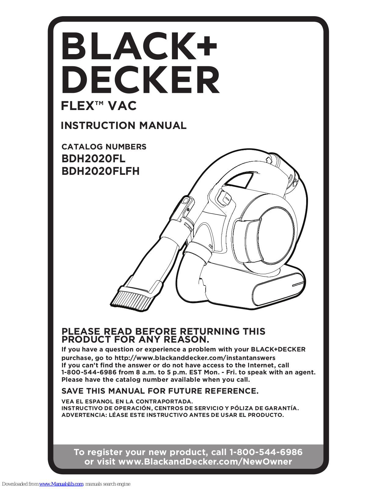 Black+Decker BDH2020FL, BDH2020FLFH Instruction Manual