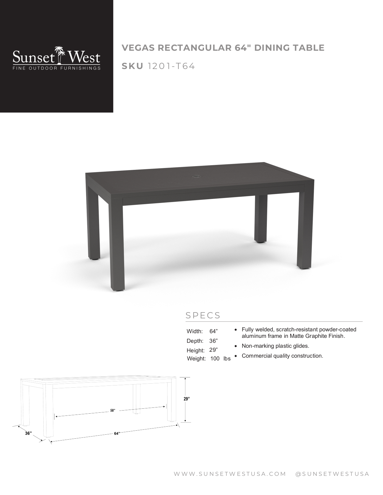 Sunset West XSW10265 Specifications - ManualMachine.com