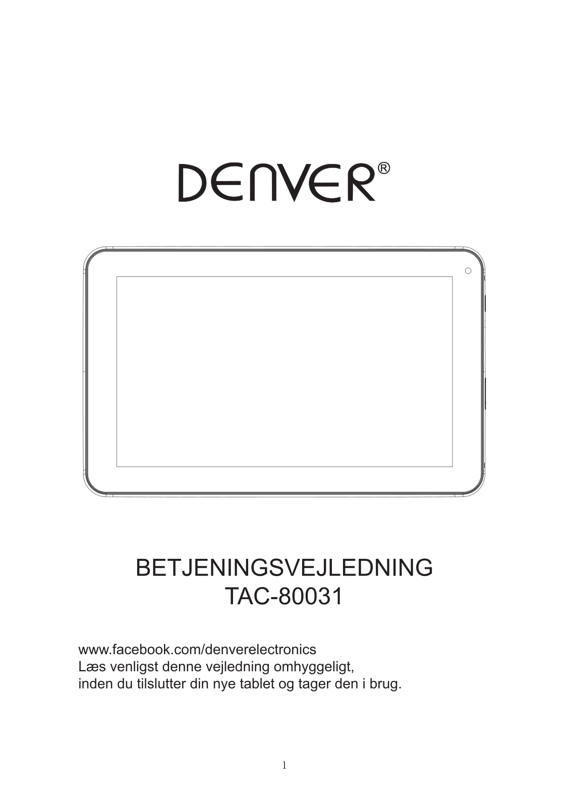 Denver TAC-80031 User Manual