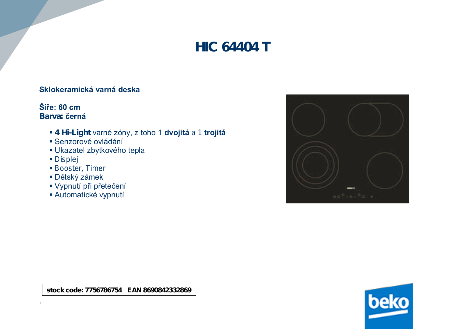 Beko HIC 64404 T User Manual