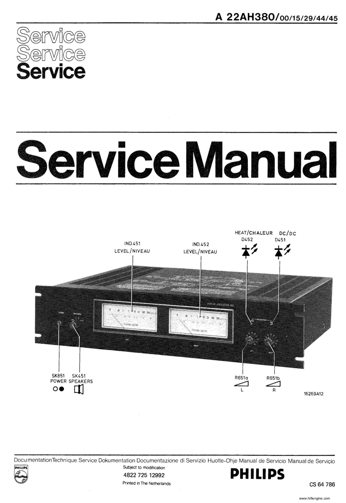 Philips AH-380 Service Manual