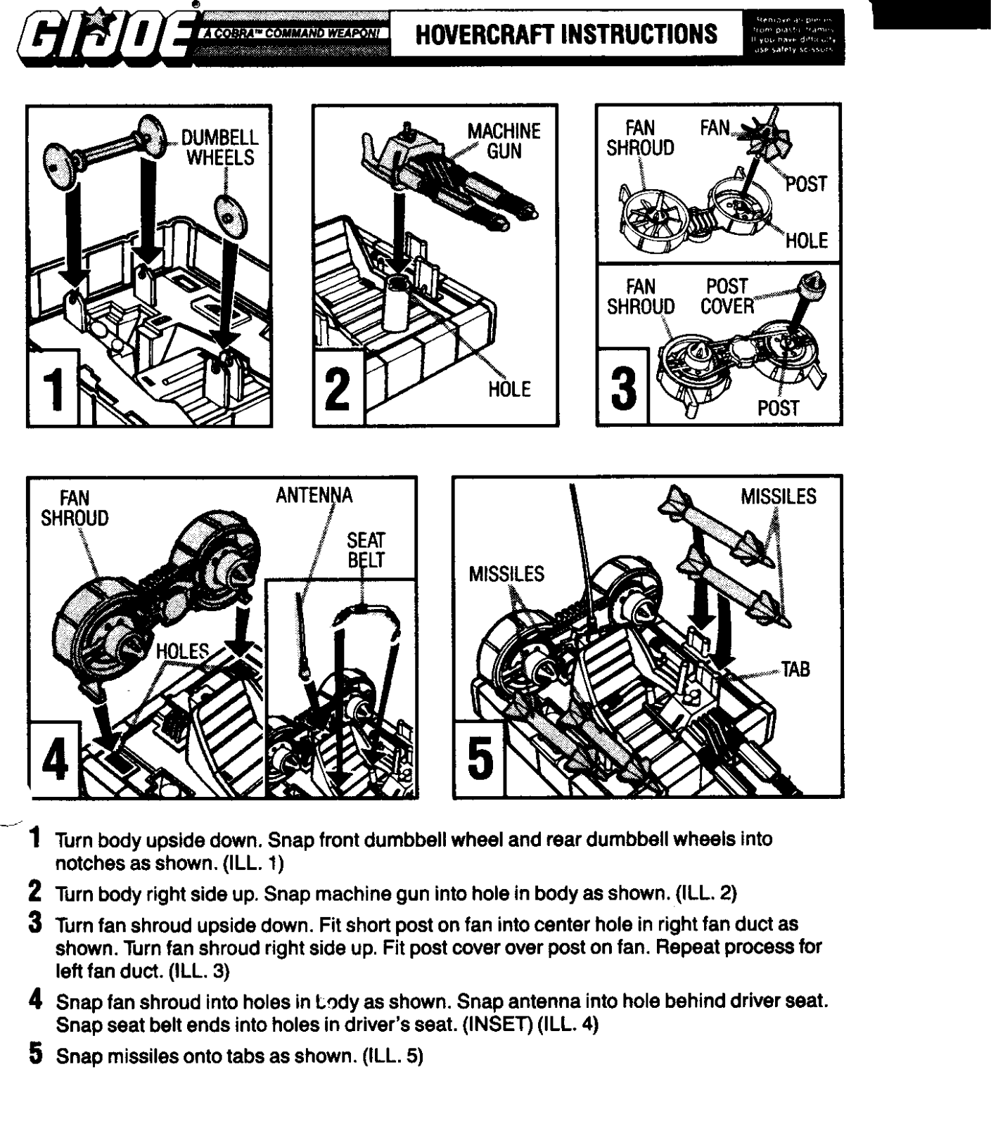 HASBRO GIJoe Hovercraft User Manual