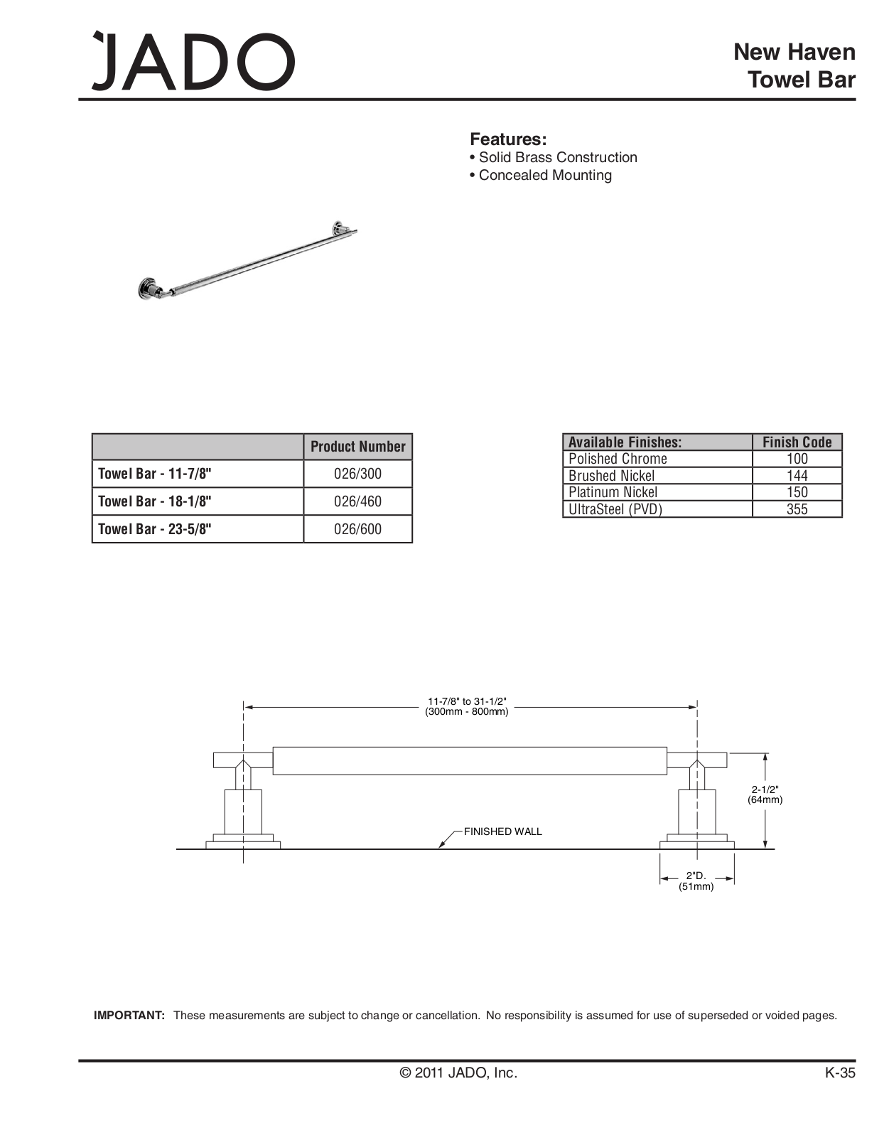 Jado JAD1228 Specifications - ManualMachine.com