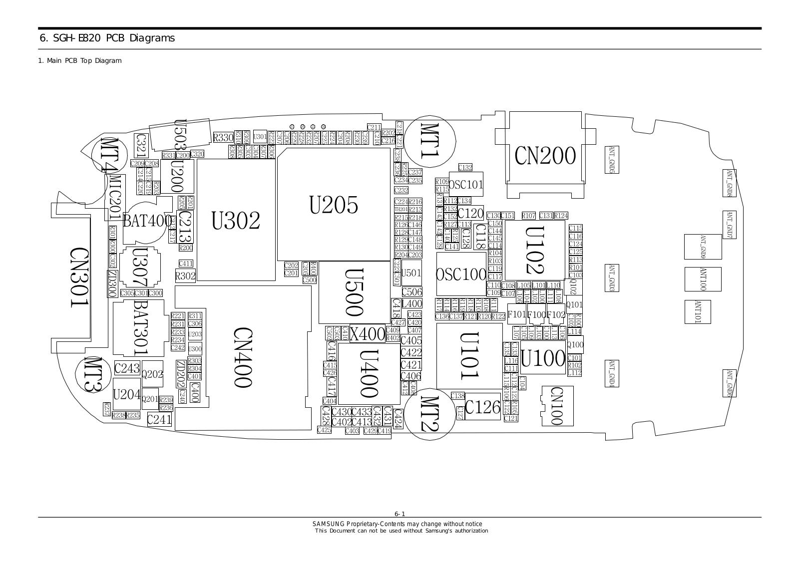 SAMSUNG SGH-E820 Schematic PCB Diagram