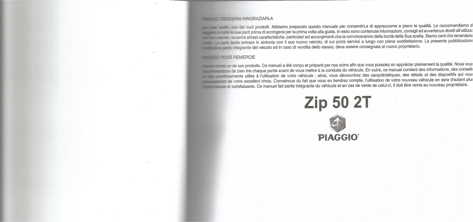 PIAGGIO Zip User Manual