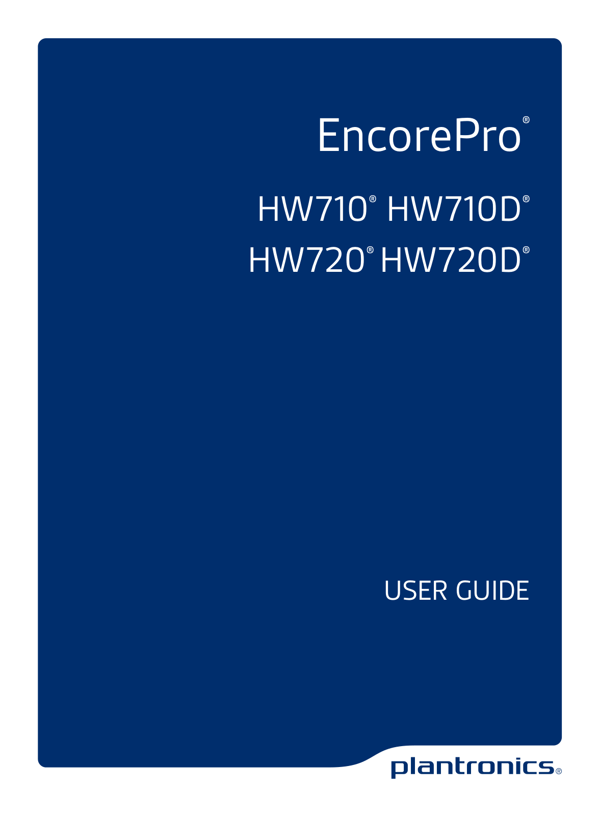 Plantronics HW710, HW710D, HW720, HW720D User manual - ManualMachine.com