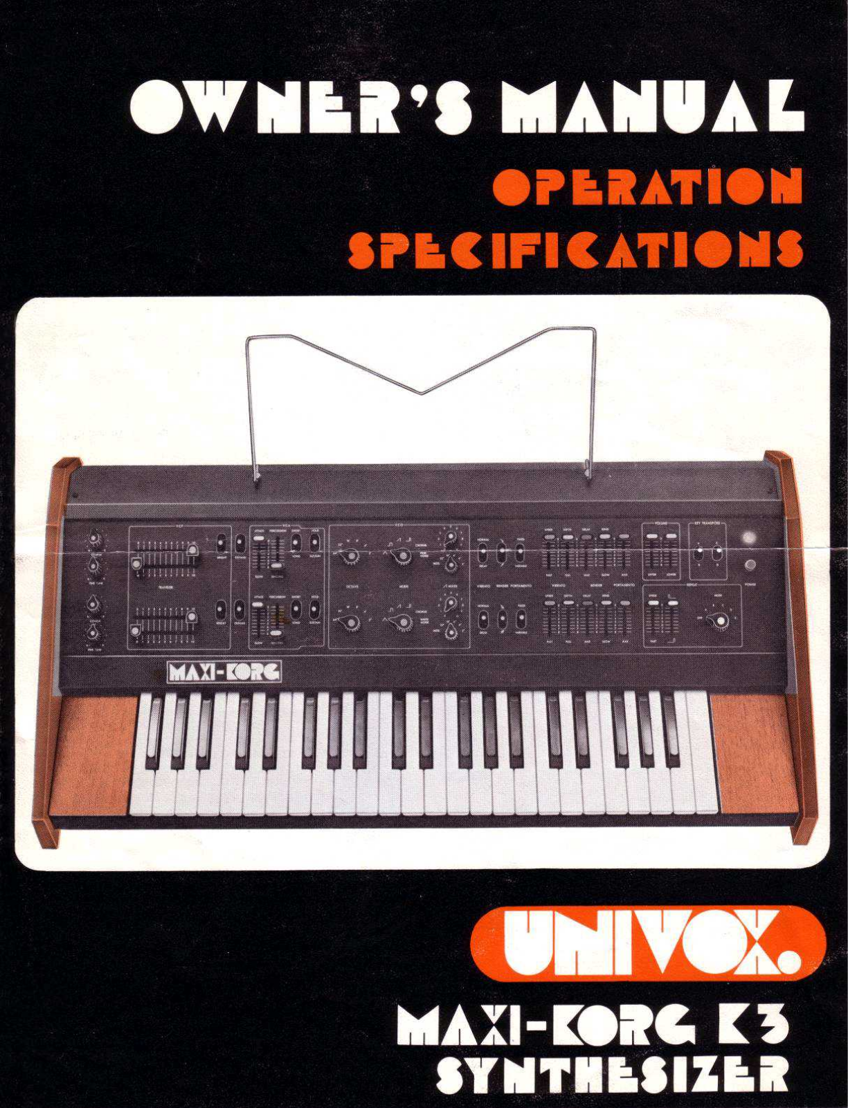 Korg MAXI-K3 800-DV User Manual