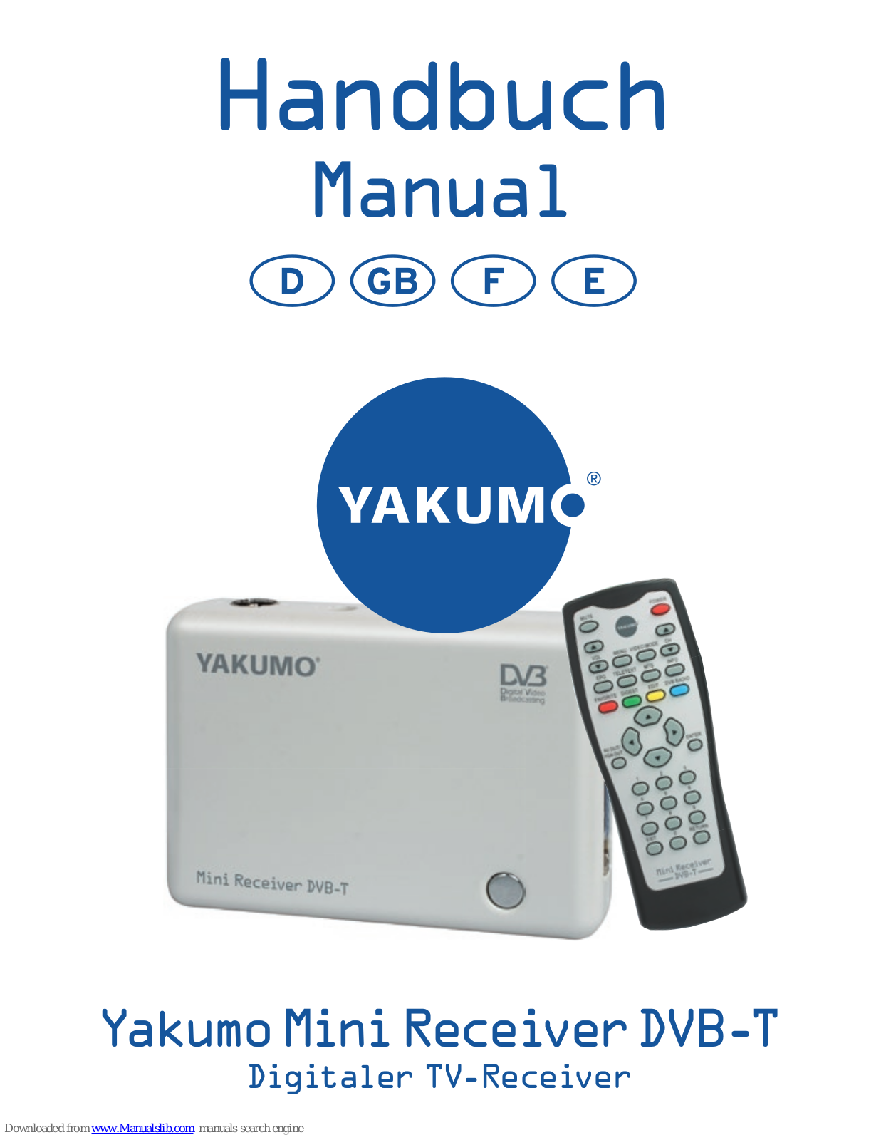 YAKUMO MINI RECEIVER DVB-T User Manual