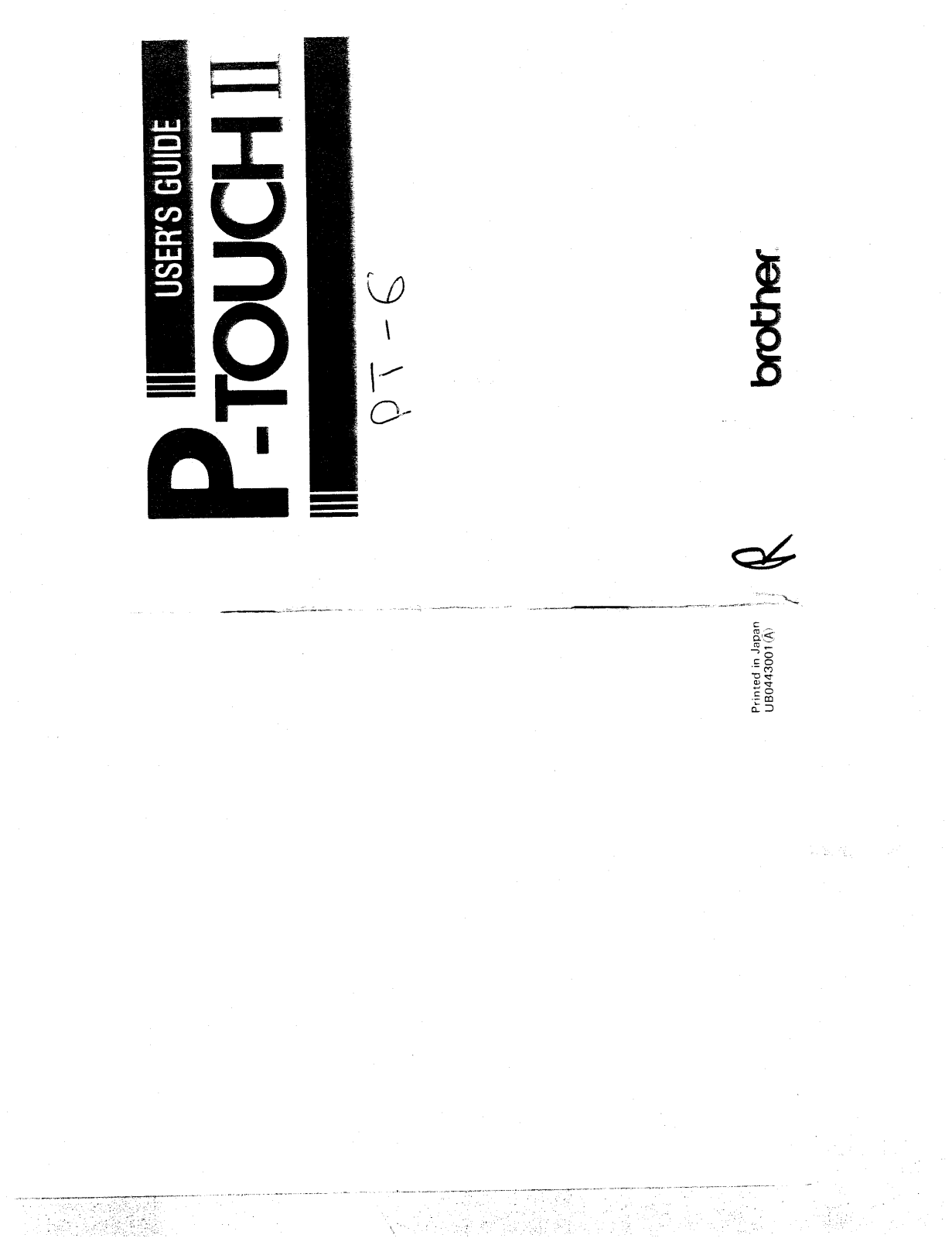 Brother PT-6 User Manual
