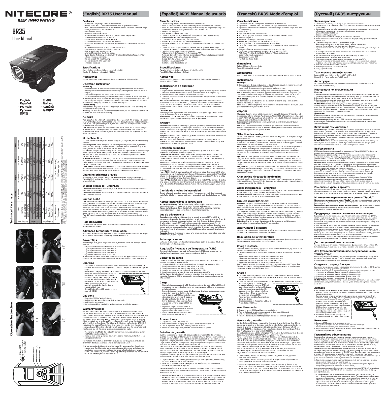 Nitecore BR 35 User Manual