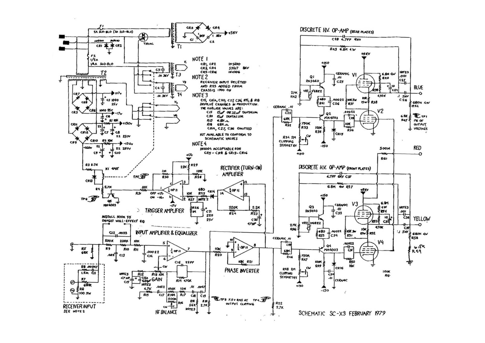 Acoustat Acoustat-X-pwr-sch Schematic - ManualMachine.com
