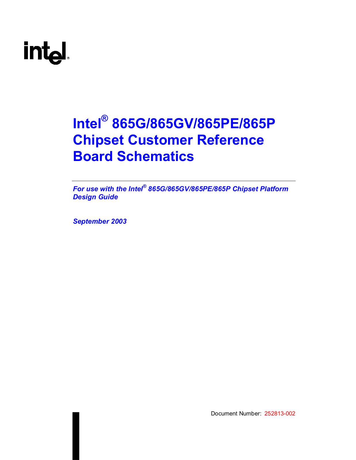 Datasheet INTEL 865 Datasheet - ManualMachine.com
