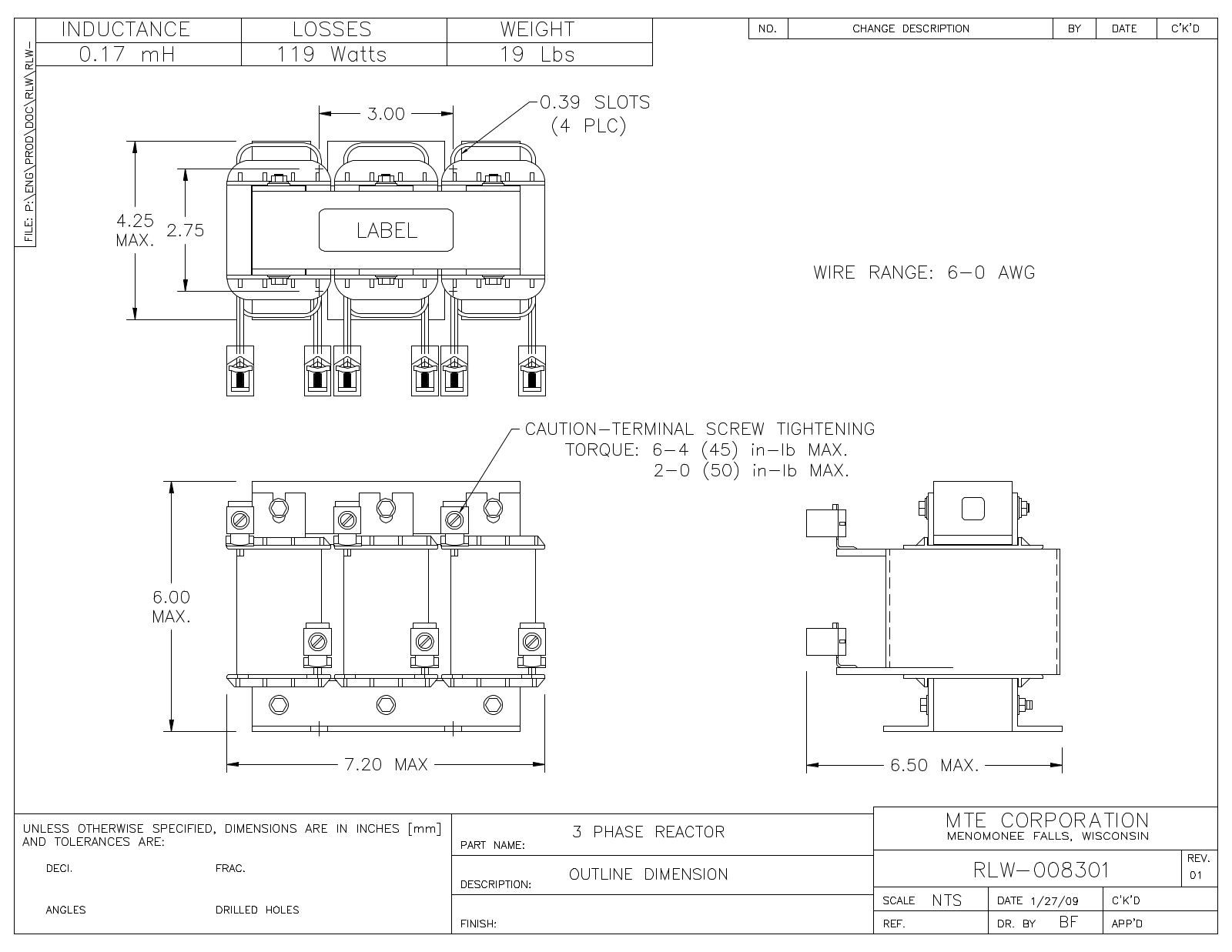 MTE RLW-008301 CAD Drawings