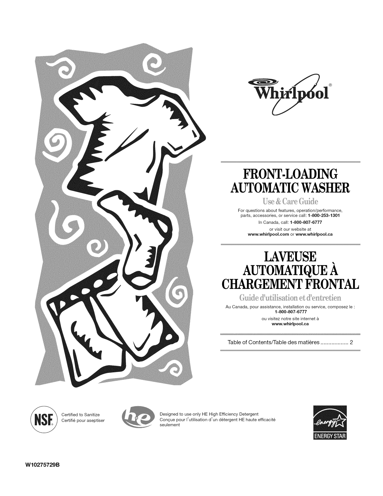 Whirlpool WFW9250WW02, WFW9250WW01, WFW9250WW00, WFW9250WR02, WFW9250WR00 Owner’s Manual