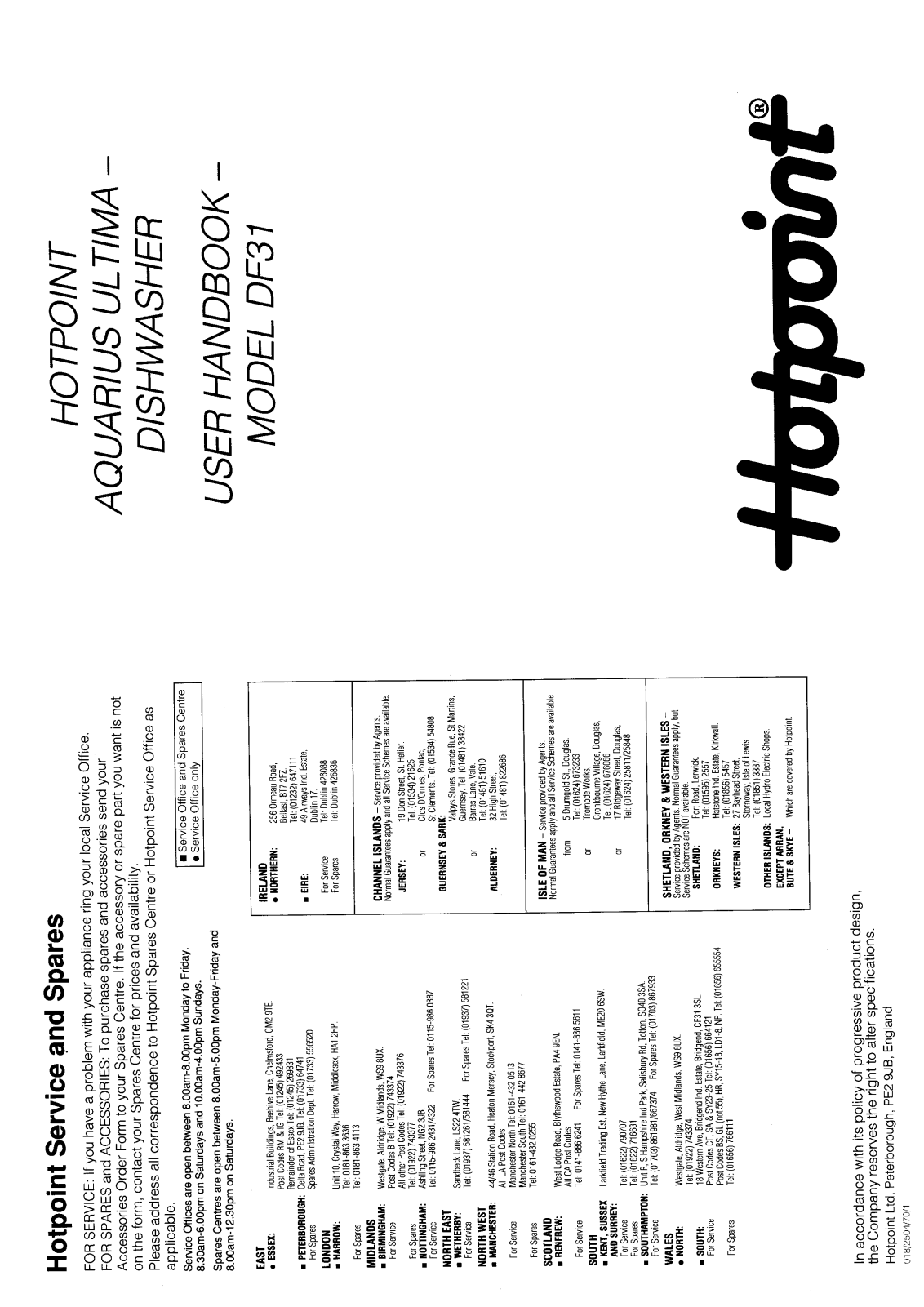 Hotpoint-Ariston HB7845 User Manual