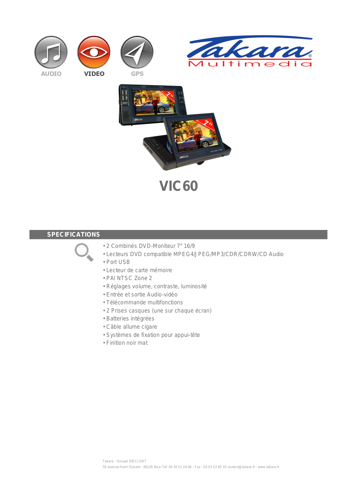 TAKARA VIC60 User Manual