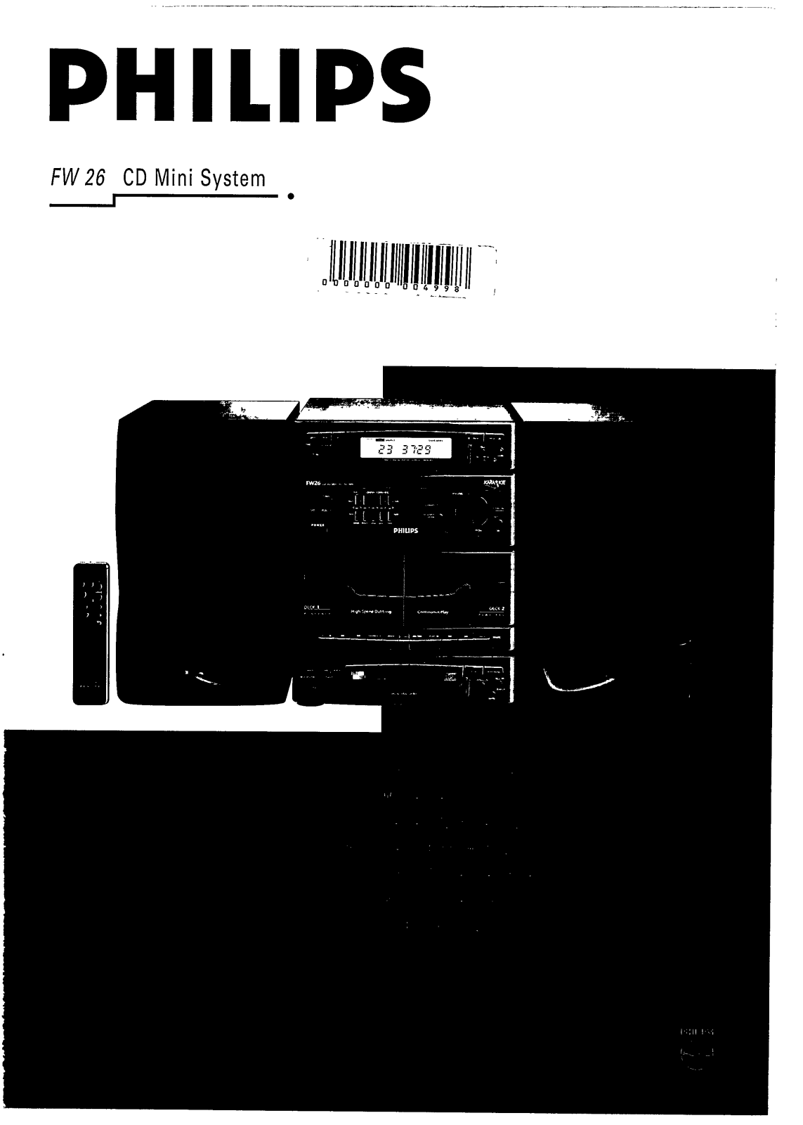 Philips FW26/25, FW26/21, FW26/22, FW26/20, FW26 User Manual