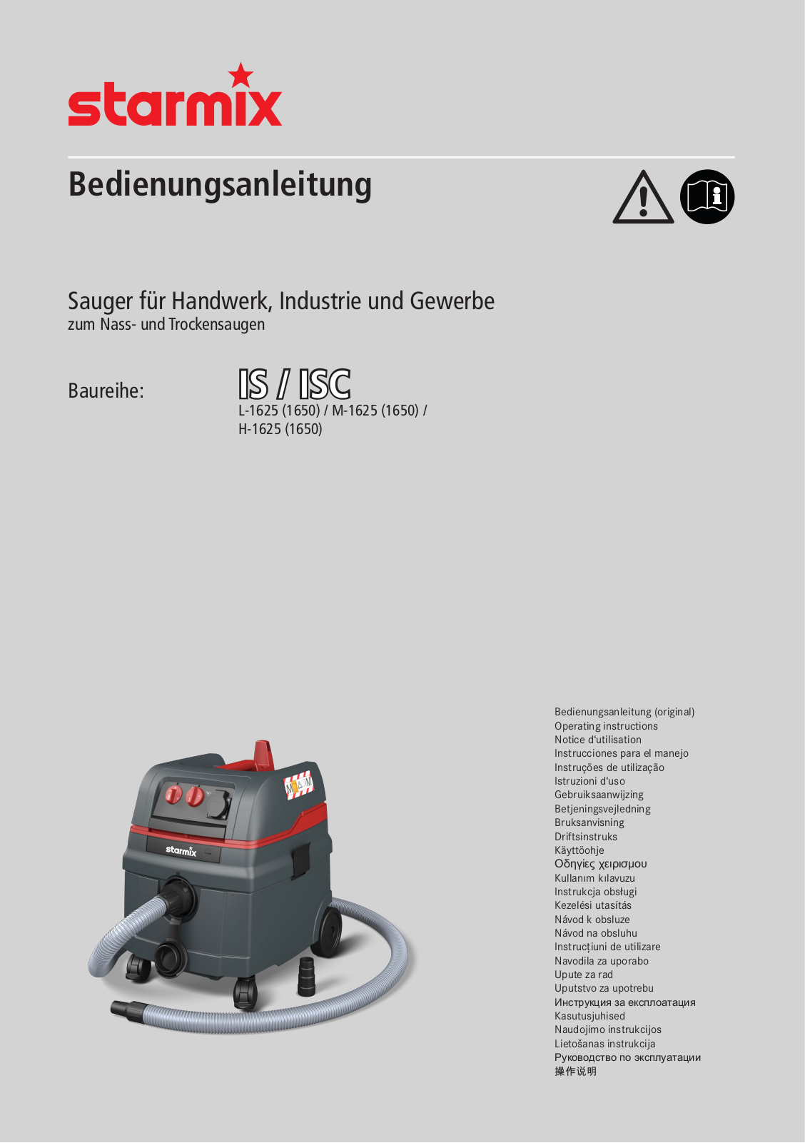 Starmix ISC L-1625 operation manual