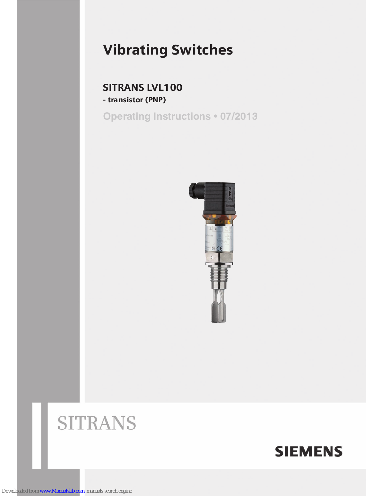 Siemens SITRANS LVL100 Operating Instructions Manual