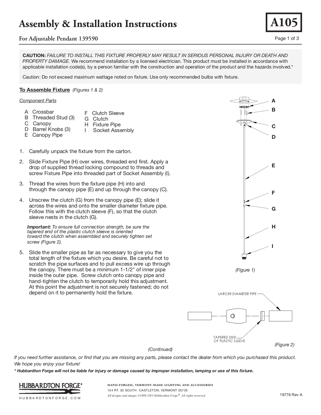 Hubbardton Forge 139602 User Manual