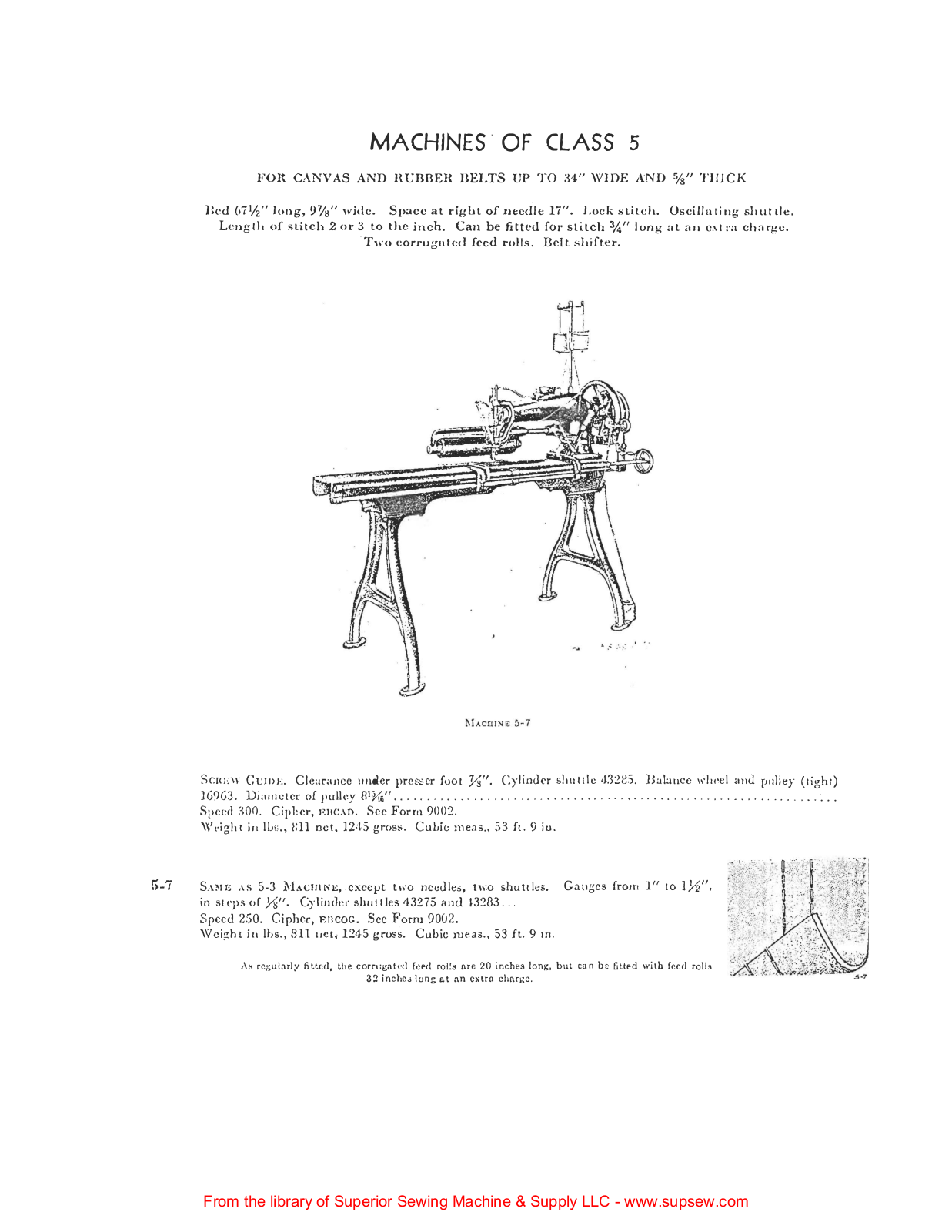 Singer 5-253 User Manual