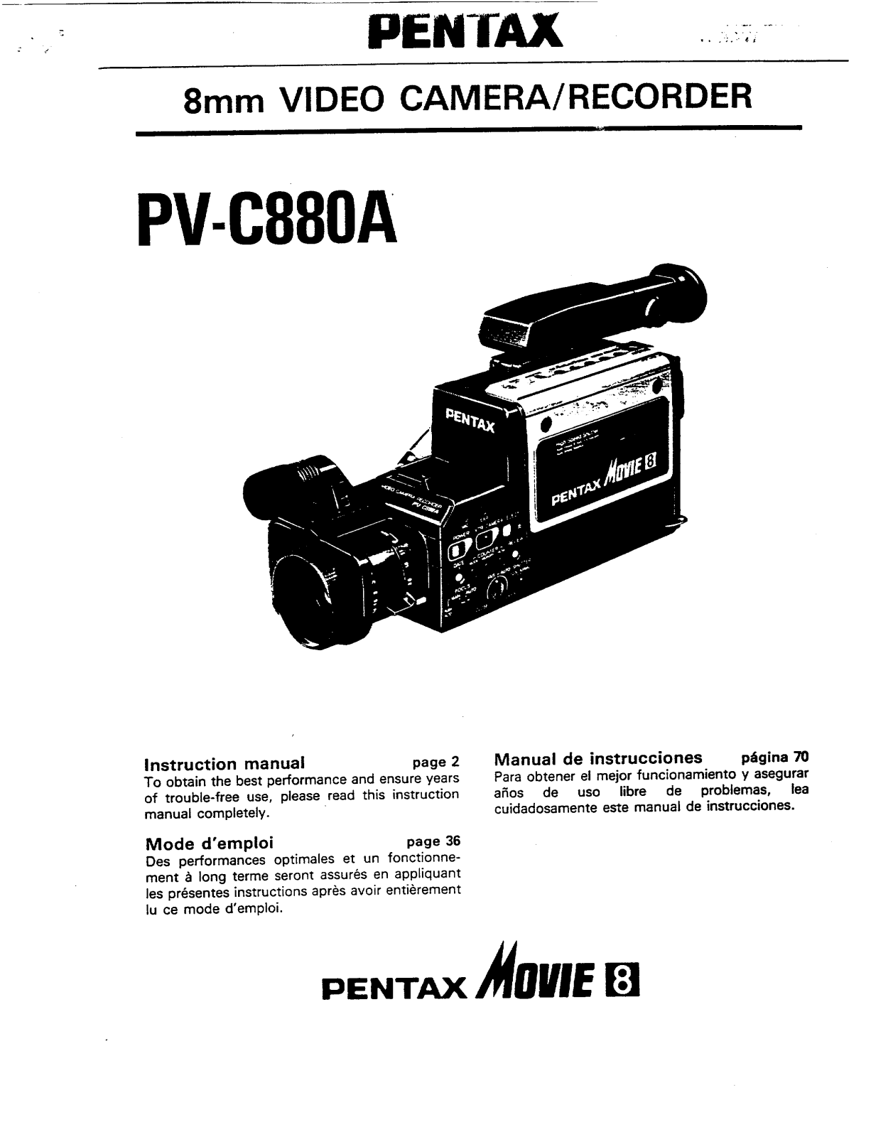 Ricoh PV-C880A User Manual