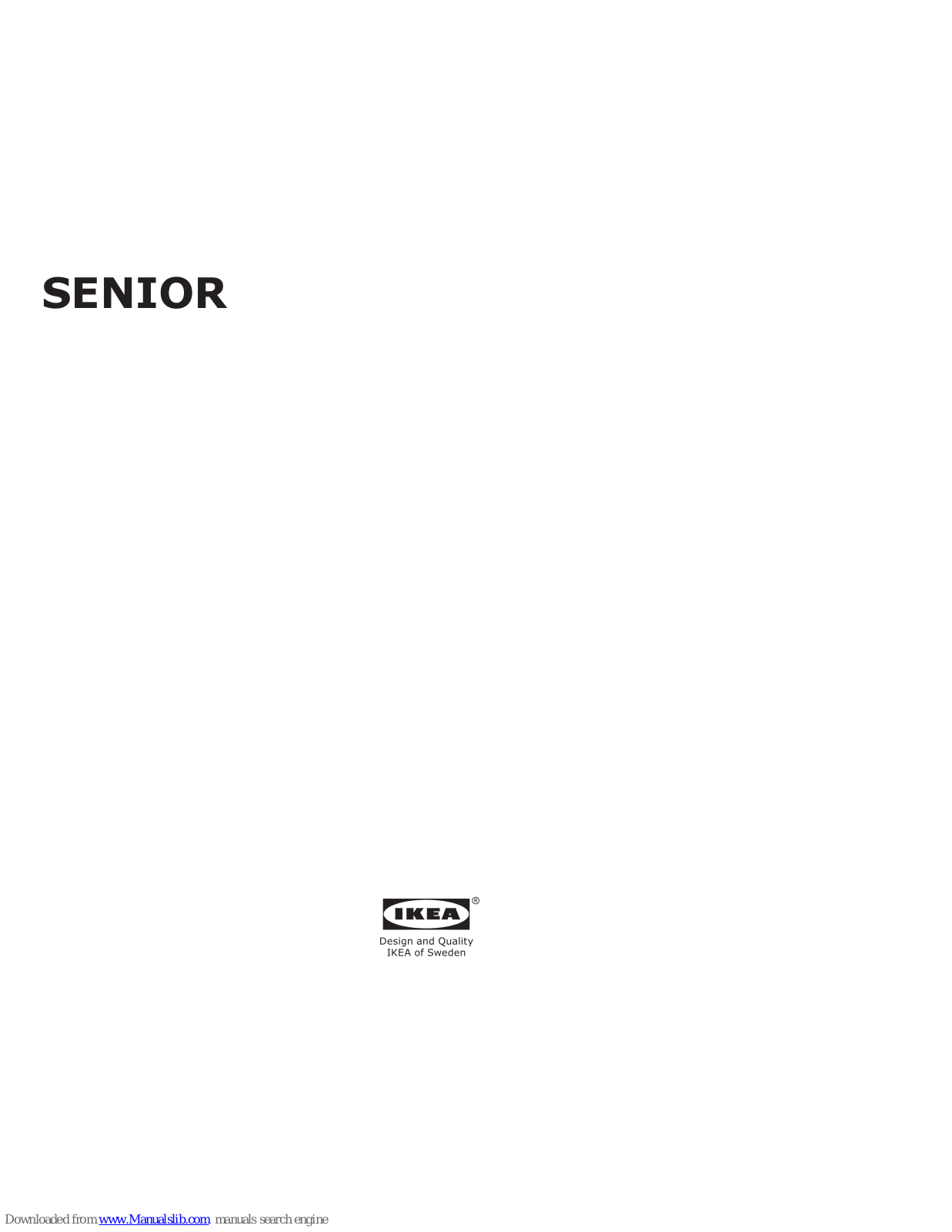 IKEA SENIOR User Manual - ManualMachine.com