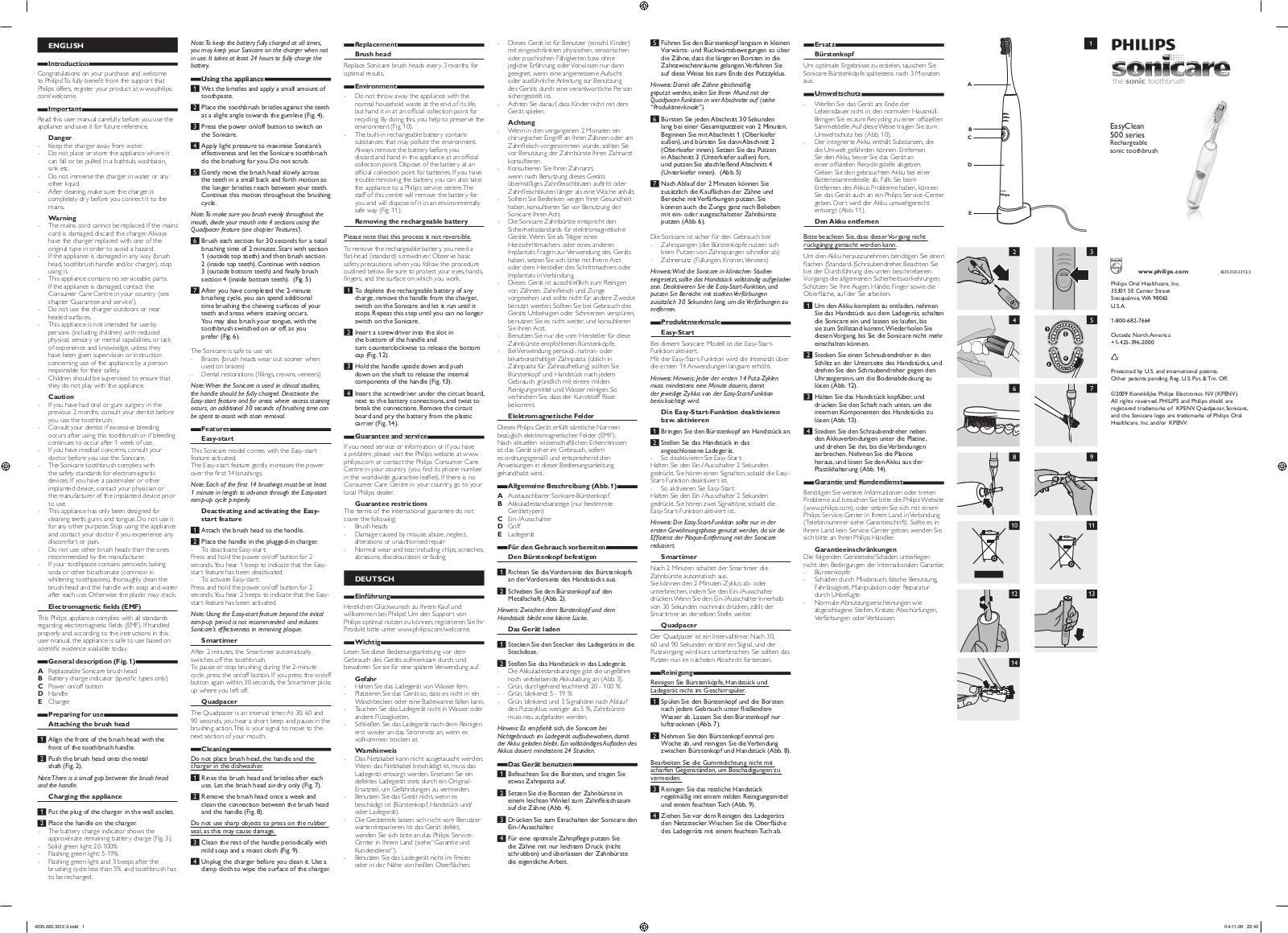 Philips EasyClean 500 User Guide