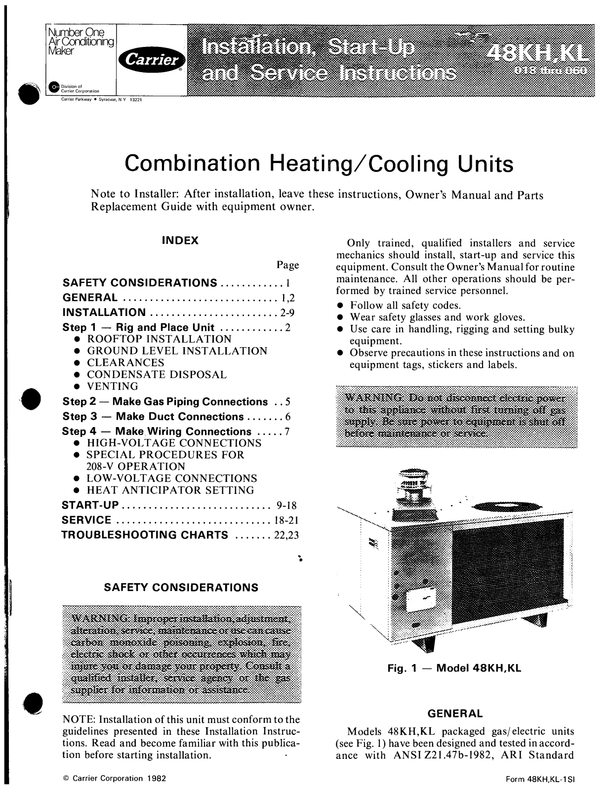 Carrier 48KH User Manual