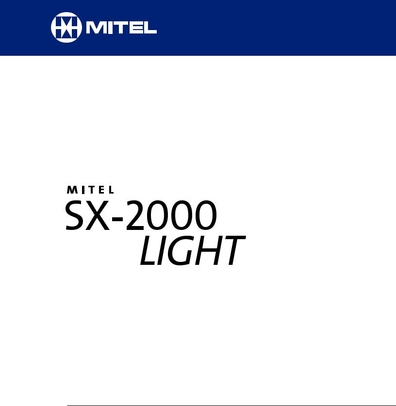 Mitel SX2000 LIGHT User Guide