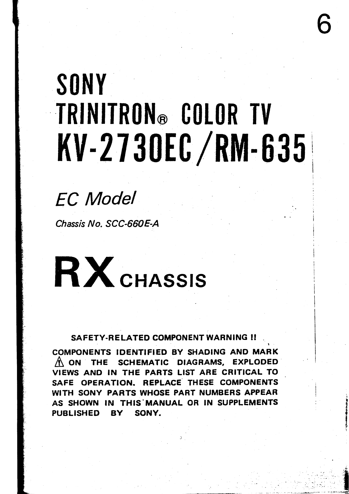 Sony KV2730EC, SCC-660E Schematic