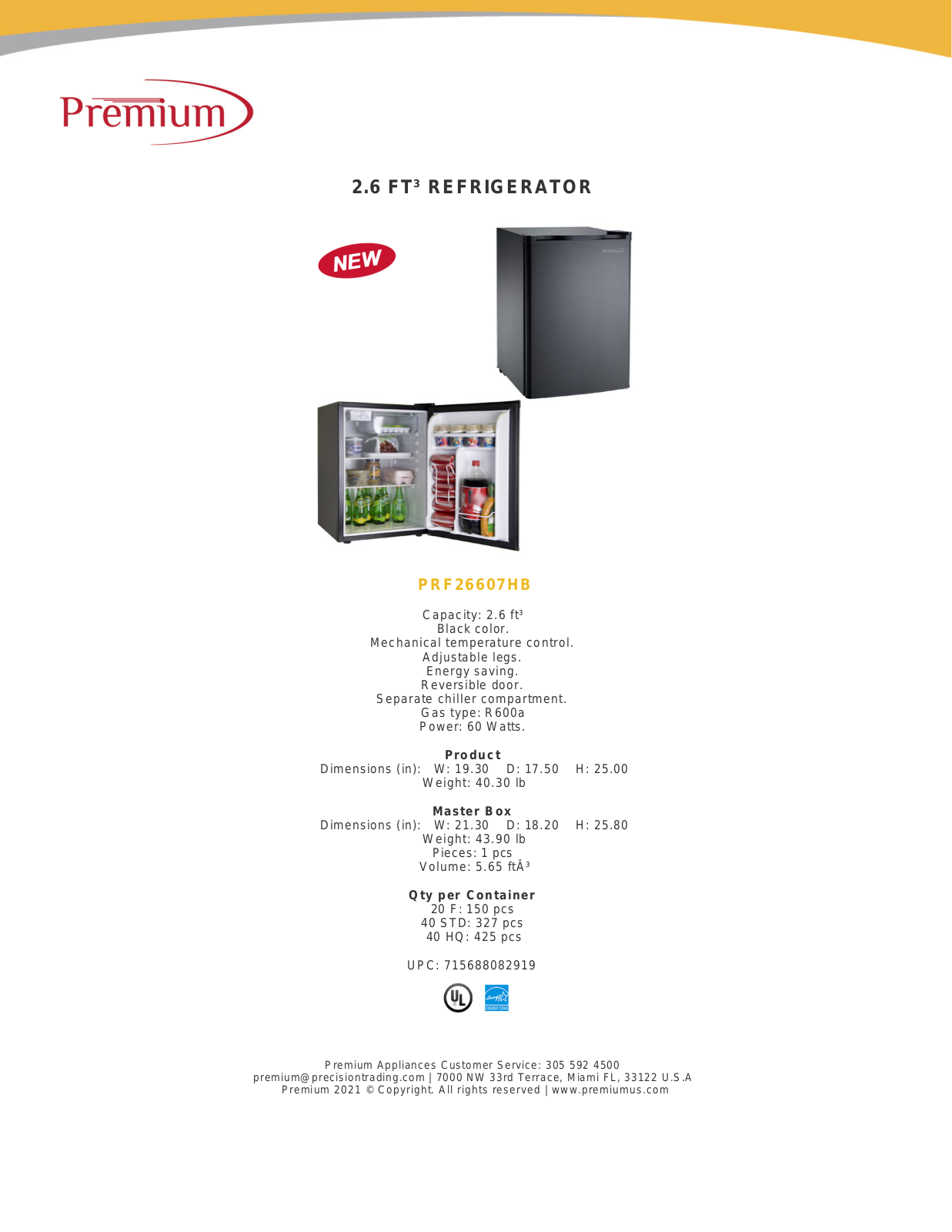 Premium PRNU1055 Specifications - ManualMachine.com