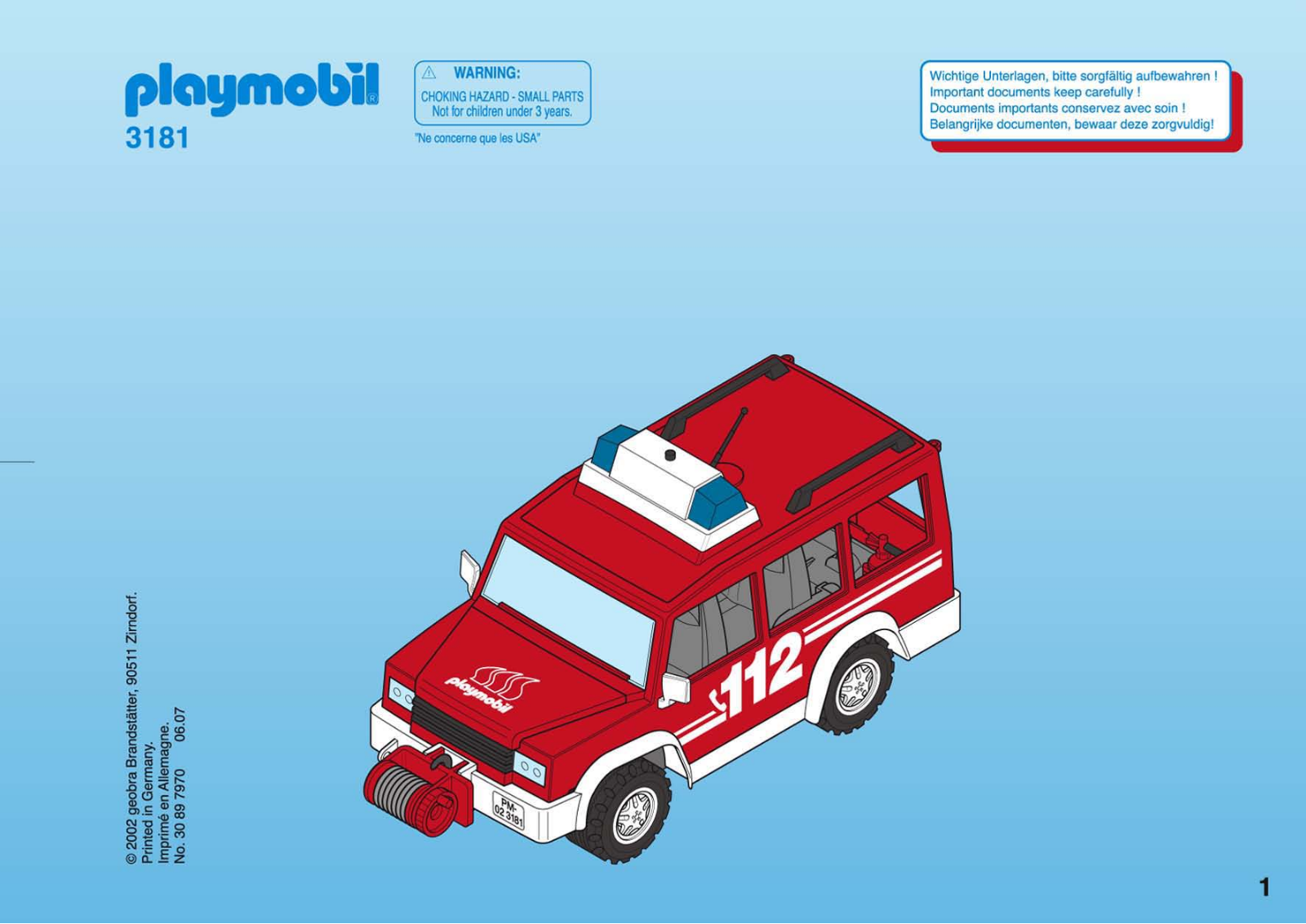 Playmobil 3181 Instructions