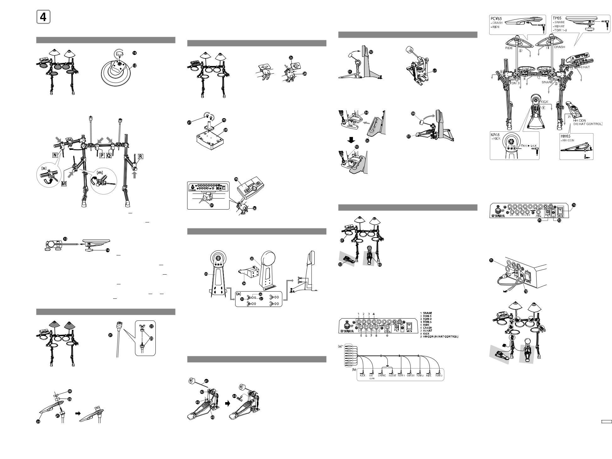 Yamaha DTXPLORER BASIC SET ASSEMBLY MANUAL