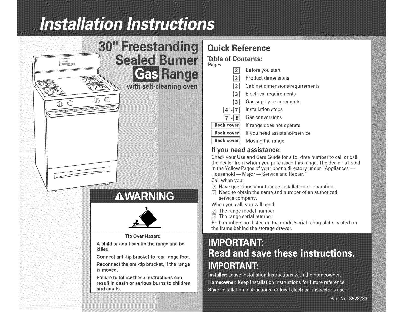 Whirlpool 8523783 Installation Guide - ManualMachine.com