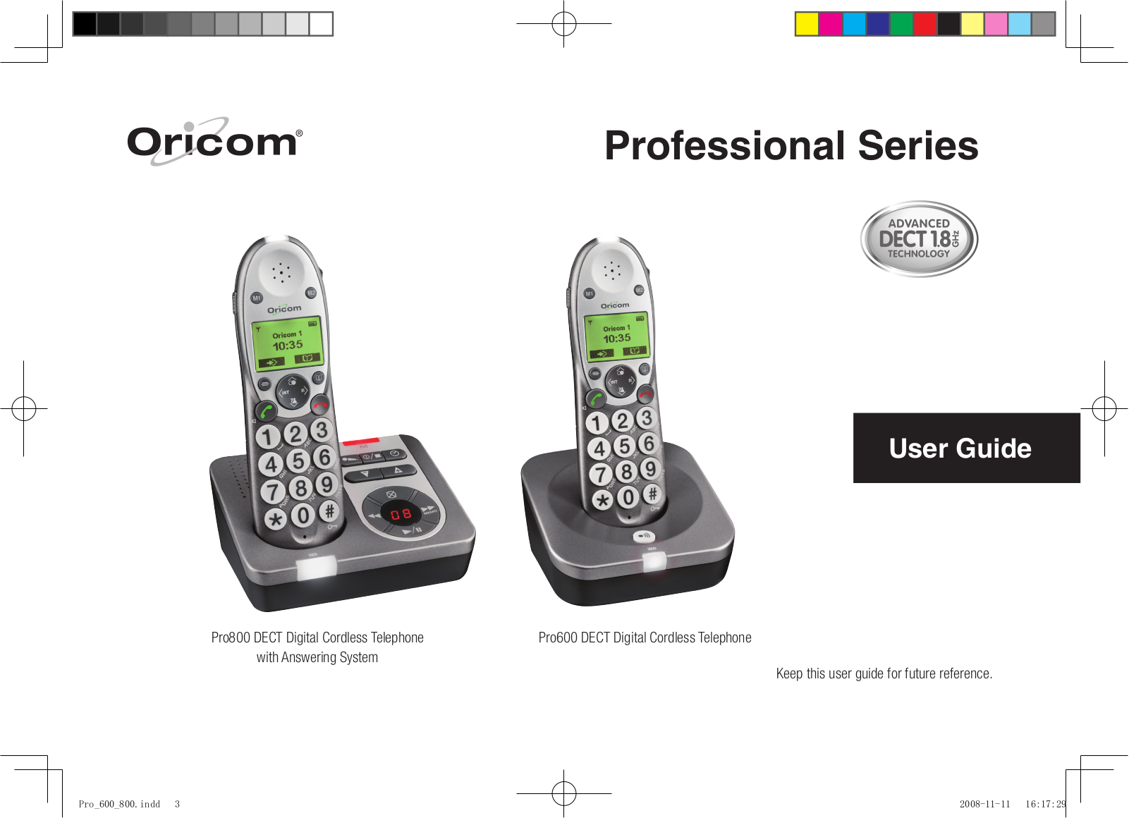 Oricom pro600 DECT, pro800 DECT User Manual