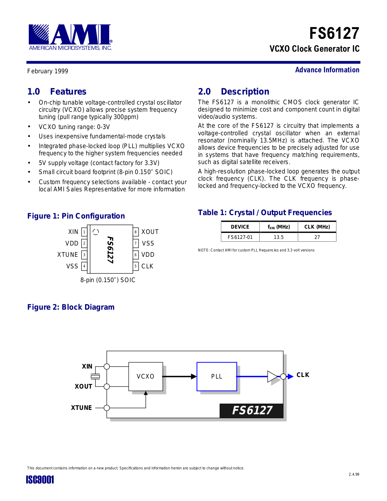 Datasheet FS6127-01 Datasheet (AMIS) - ManualMachine.com