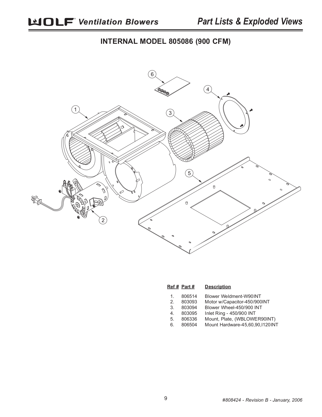 Wolf 805086-internal Owner's Manual