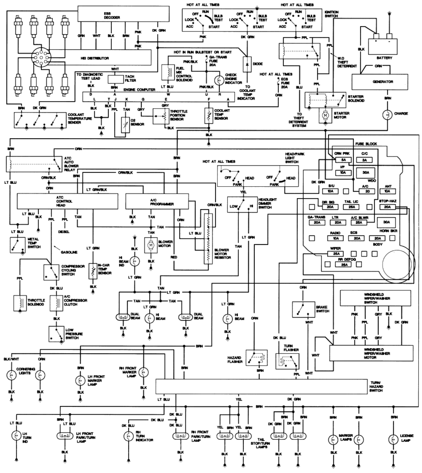 Cadillac 1980  deville schematic