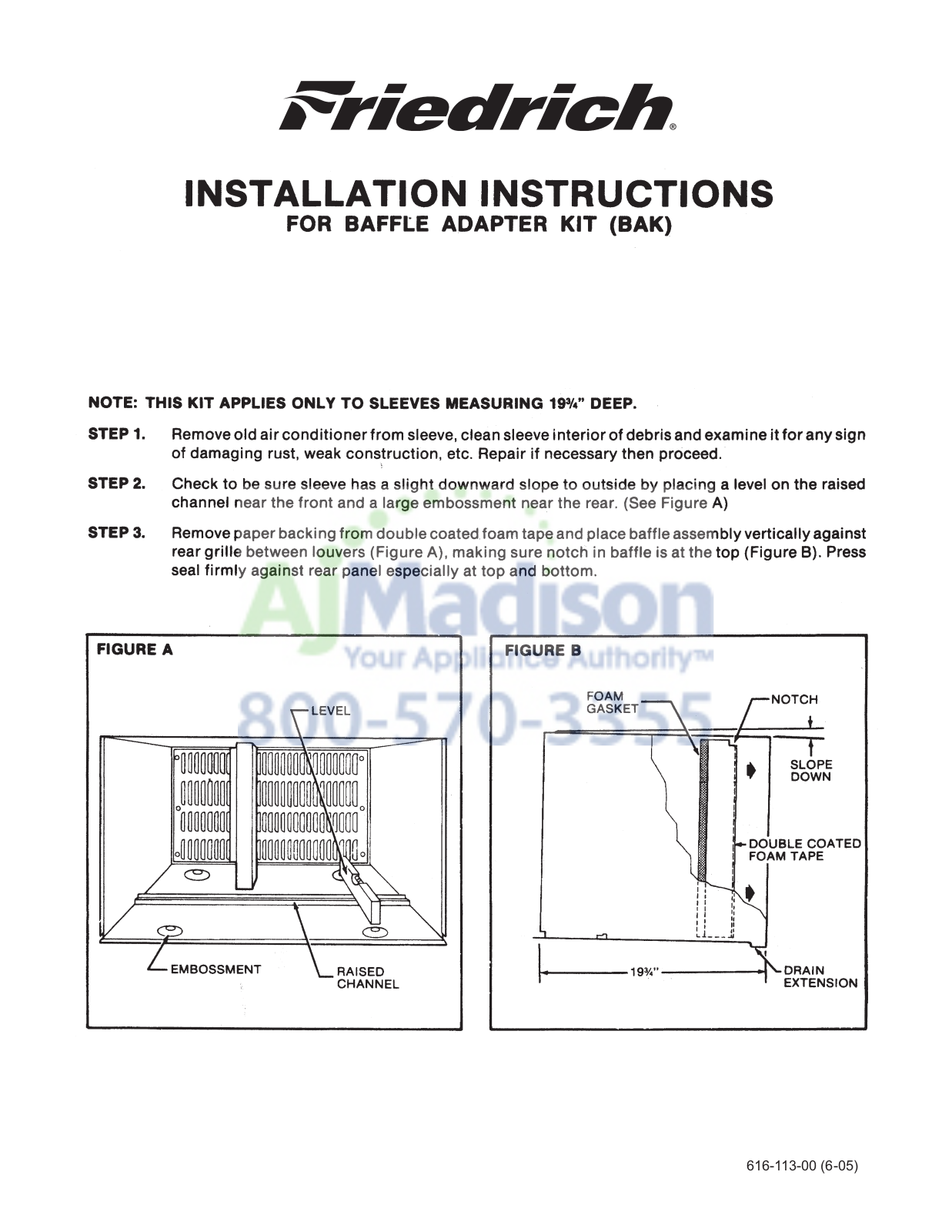 Friedrich BAK Installation manual