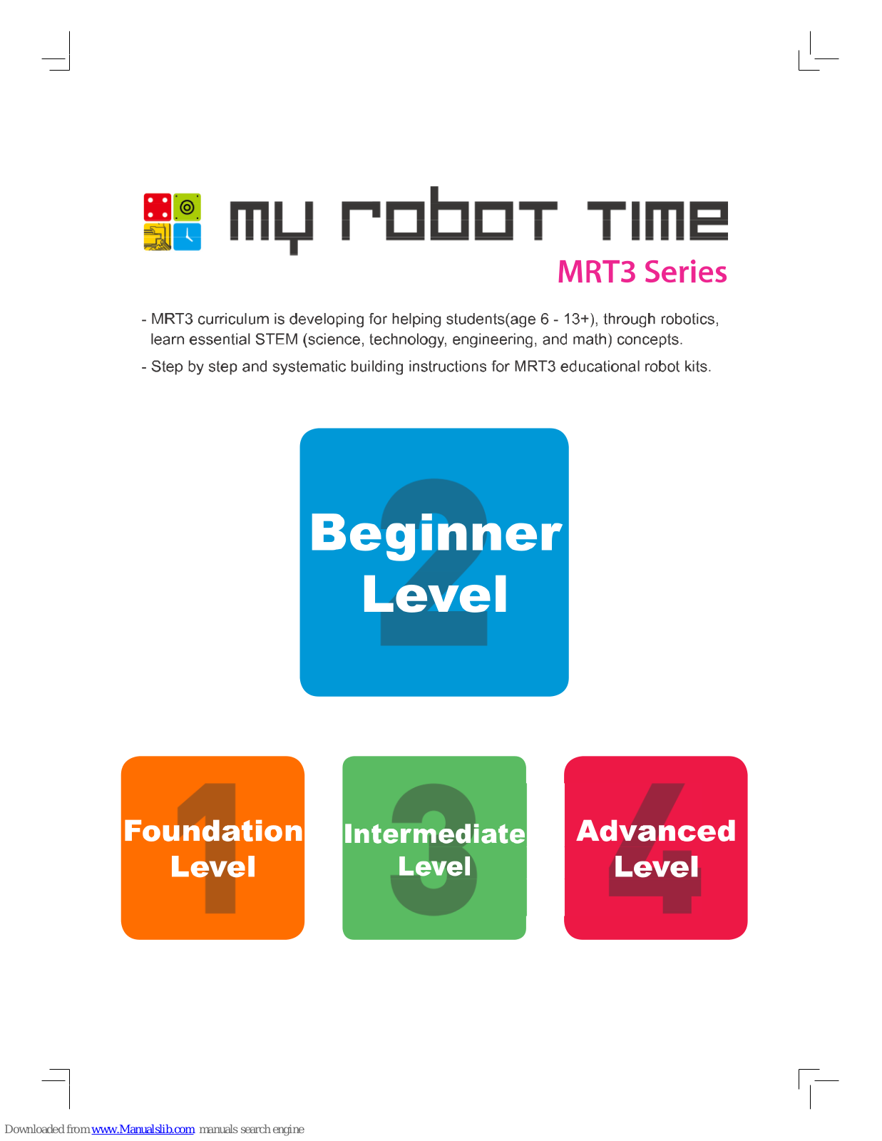 My Robot Time MRT3 Assembly Instructions Manual