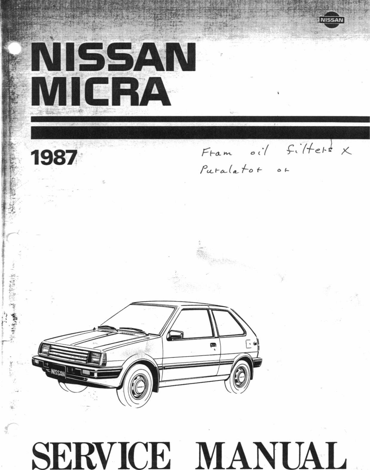 Nissan Micra 1987 User Manual