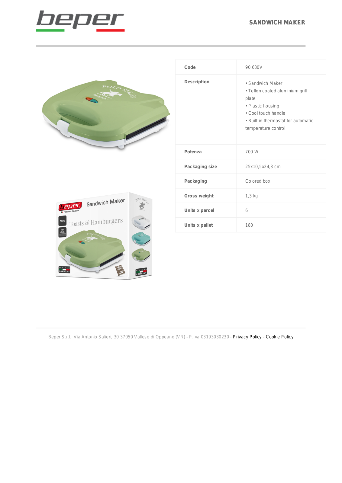 Beper 90.630V User Manual - ManualMachine.com