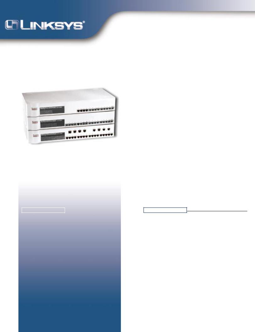 Linksys DSSX16, DSSX24, DSSX12 User Manual