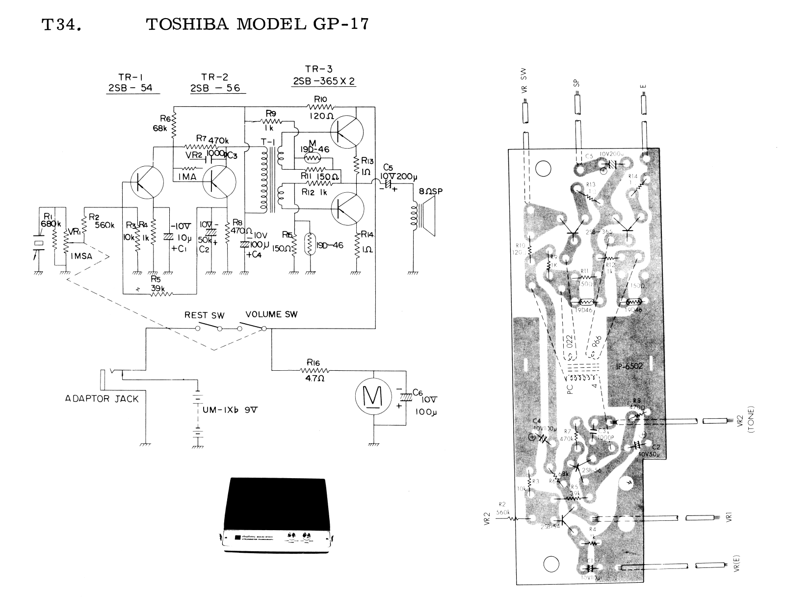 Toshiba GP17 Schematic - ManualMachine.com